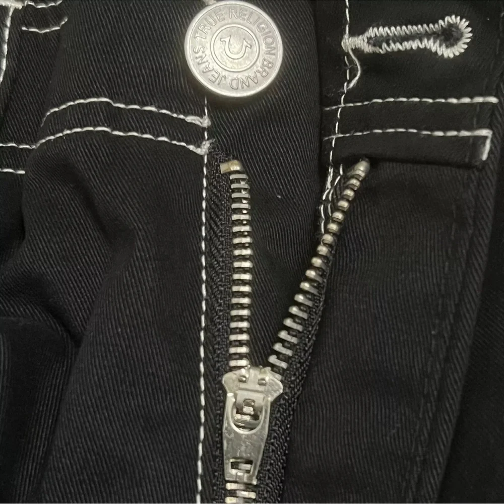 True Religion Cargo Pants Jet Black Big Stitch‎